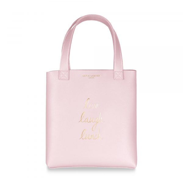 Katie Loxton Lunch Bag Live Laugh Lunch in Pink