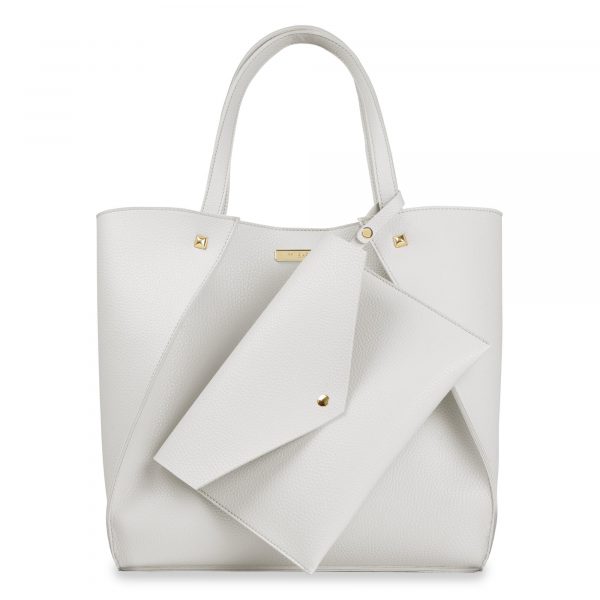 Katie Loxton Lucie Overlapping Tote Bag in Stone