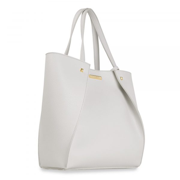 Katie Loxton Lucie Overlapping Tote Bag in Stone - Image 6