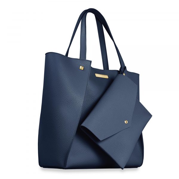 Katie Loxton Lucie Overlapping Tote Bag in Navy - Image 5