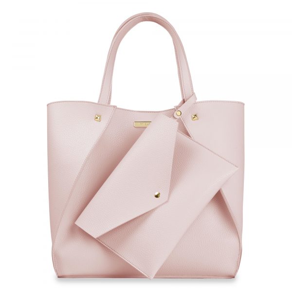 Katie Loxton Lucie Overlapping Tote Bag in Pale Pink