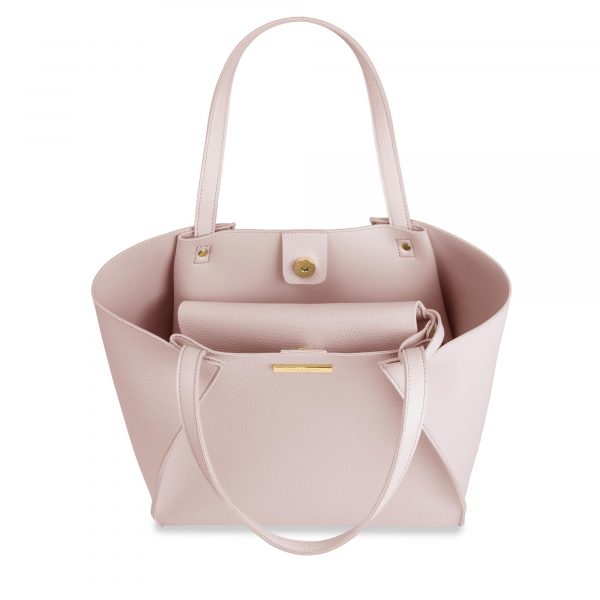 Katie Loxton Lucie Overlapping Tote Bag in Pale Pink - Image 3