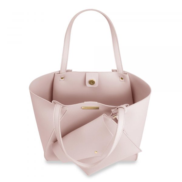 Katie Loxton Lucie Overlapping Tote Bag in Pale Pink - Image 4