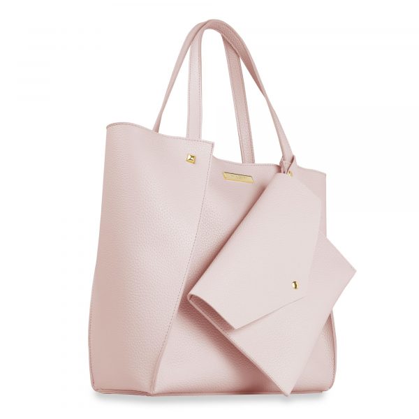 Katie Loxton Lucie Overlapping Tote Bag in Pale Pink - Image 5