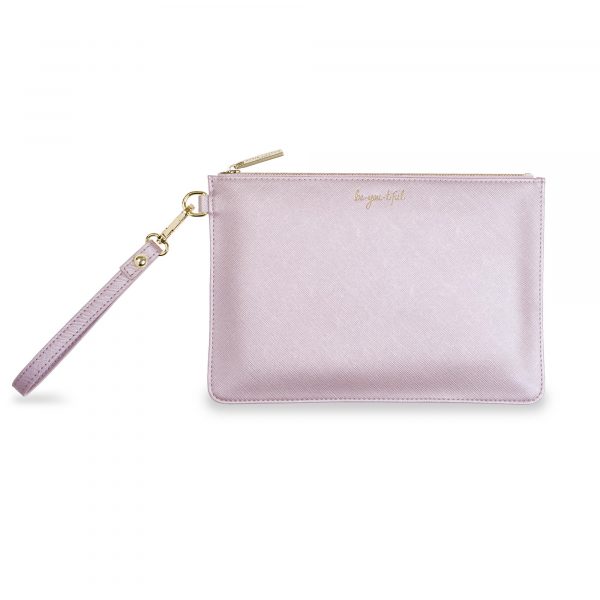 Katie Loxton Secret Message Pouch Be-You-Tiful Metallic Lilac