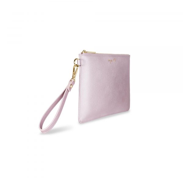 Katie Loxton Secret Message Pouch Be-You-Tiful Metallic Lilac