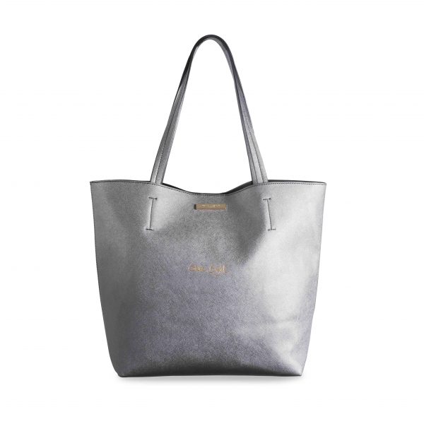 Katie Loxton - Parker Shopper Bag - Shine Bright - Metallic Charcoal - Image 2
