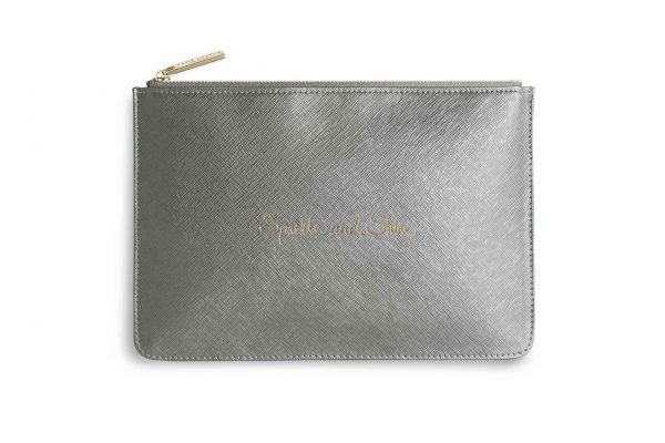 Katie Loxton - Perfect Pouch - Sparkle And Shine - Metallic Khaki - Image 2