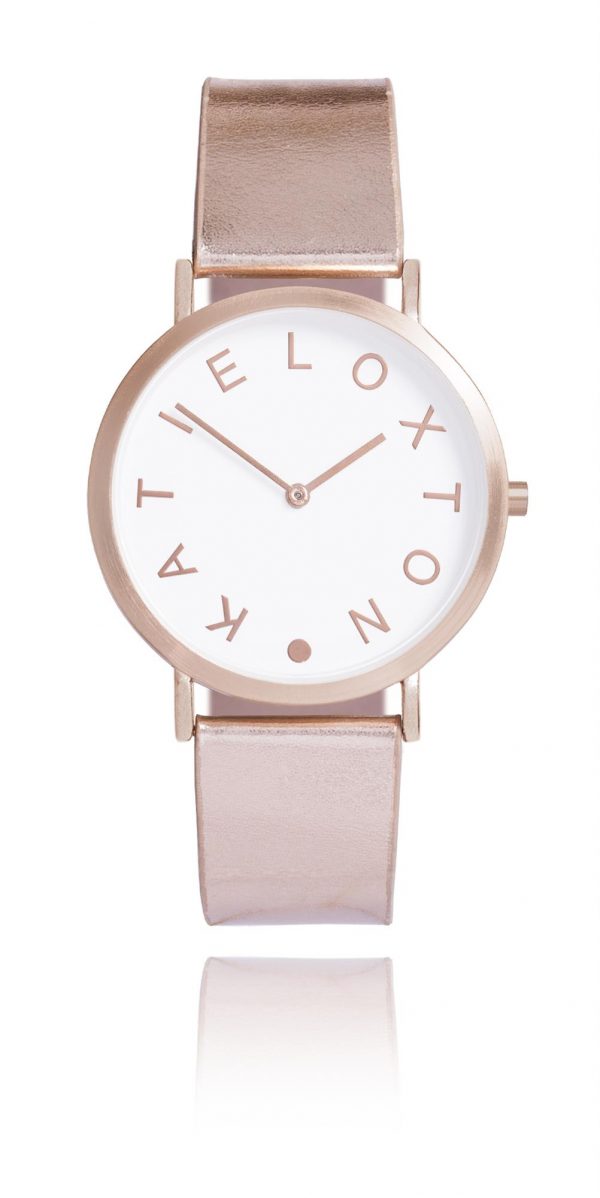 Katie Loxton - Luna Watch - Rose Gold Plated - Metallic Rose Gold Leather Strap - Image 2
