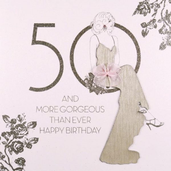 More Gorgeous Than Ever - Handmade 50th Birthday Card / RM2 - Image 2