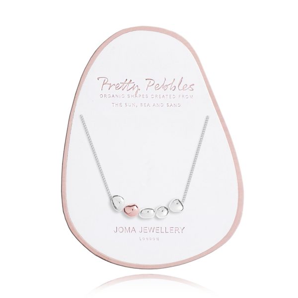 Joma Pretty Pebbles Silver Chain & Rose Gold Necklace - Image 2