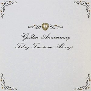 Golden Anniversary - Quality Handmade Anniversary Card - AG39