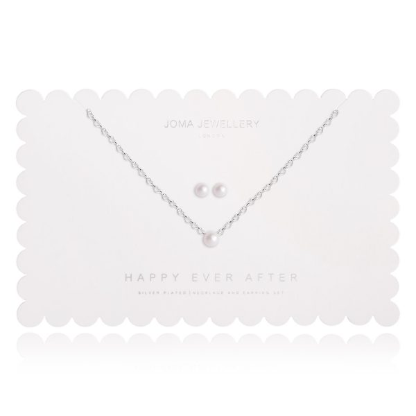 Joma Happy Ever After Pearl Earrings & Necklace Set - Image 2