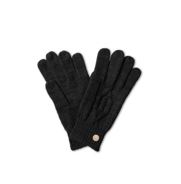 Katie Loxton - Cable Knit Gloves - Black - Image 2