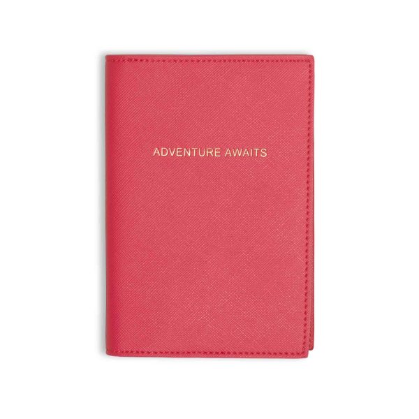 Katie Loxton Passport Holder - "Adventure Awaits" - Fuchsia Pink - Image 2