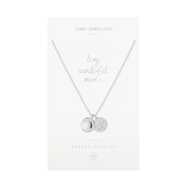 Joma Jewellery To My Wonderful Mum Secret Message necklace - Image 2