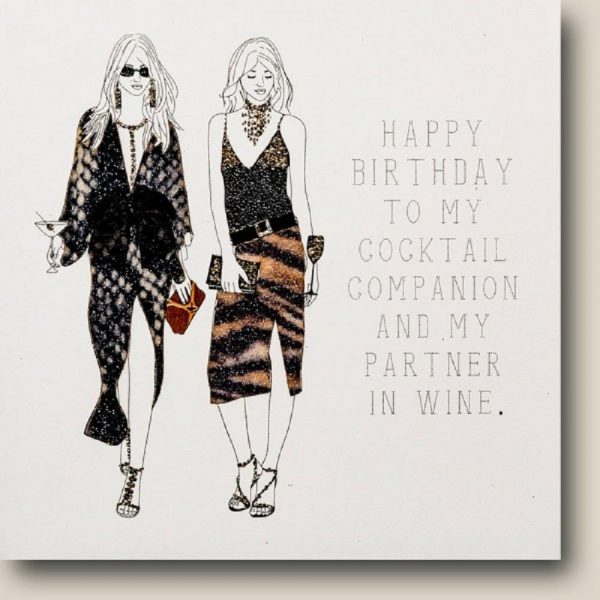 To My Cocktail Companion - Quality Handmade Open Birthday Card - RB4 - Image 2