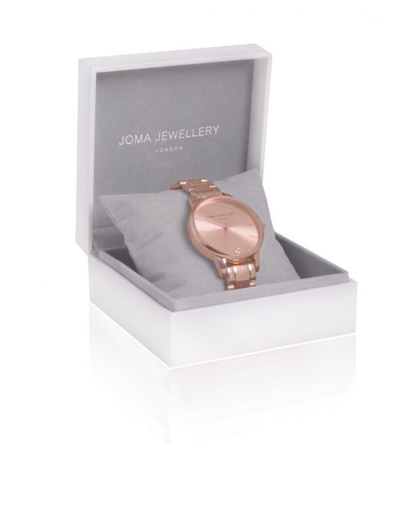 Joma Jewellery Piper Rose Gold Link Strap Watch - Image 4