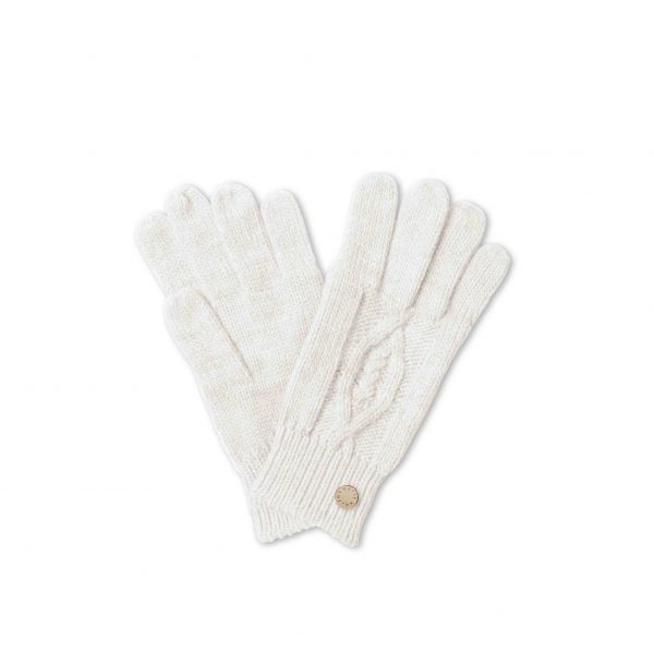 Katie Loxton Cable Knit Winter White Gloves - Image 2