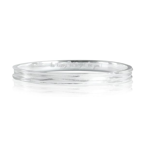 Joma Jewellery Secret Message Be Happy Be Bright Be You Bangle - Image 2