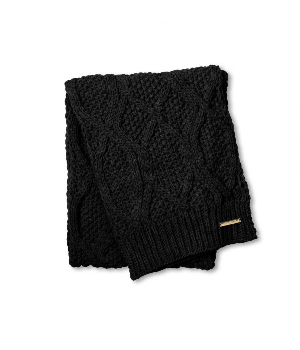 Katie Loxton - Cable Knit Scarf - Black - Image 2