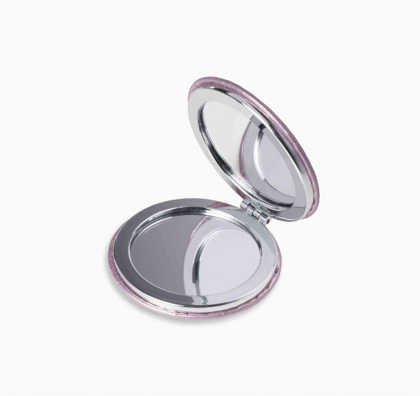 Katie Loxton Compact Mirror - "Oh So Pretty" Metallic Pink - Image 2