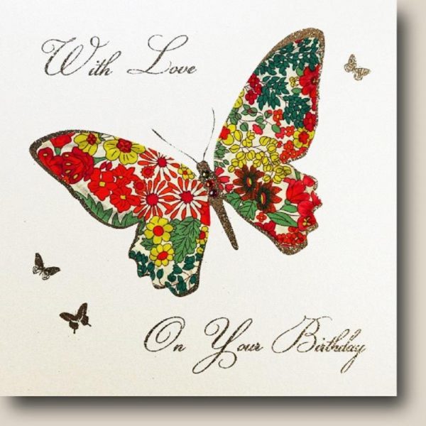 With Love On Your Birthday - Quality Handmade Open Birthday Card - MB9 - Image 2