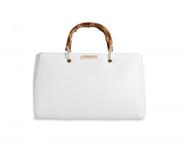 Katie Loxton - Avery Bag - Bamboo Handle - White - Image 2