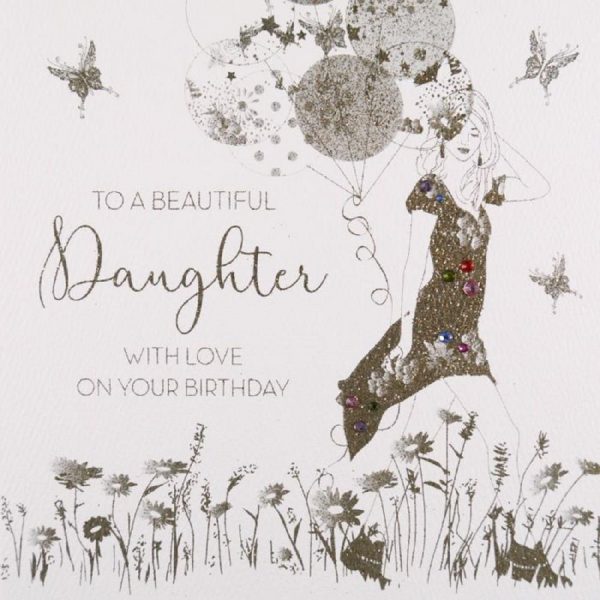To a Beautiful Daughter, With love on your birthday - Handmade Greeting Card by Five Dollar Shake GS11 - Image 2