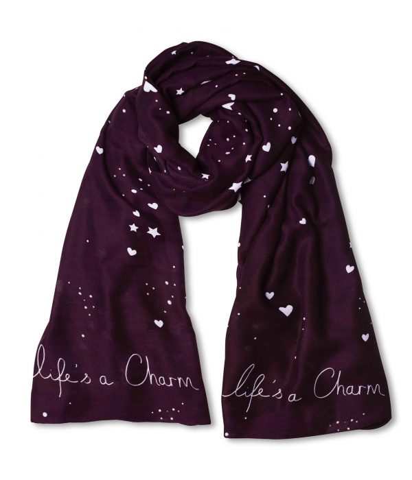 Katie Loxton - Scarf - Lifes a Charm - Burgundy - Image 2