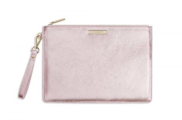 Katie Loxton - Luxe Clutch - Wrist Strap - Metallic Gold Rose - Image 2