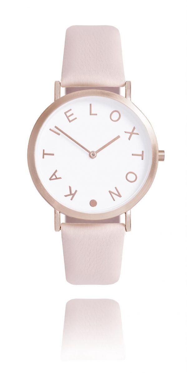 Katie Loxton - Lara Watch - Rose Gold Plated - Blush Pink Leather Strap