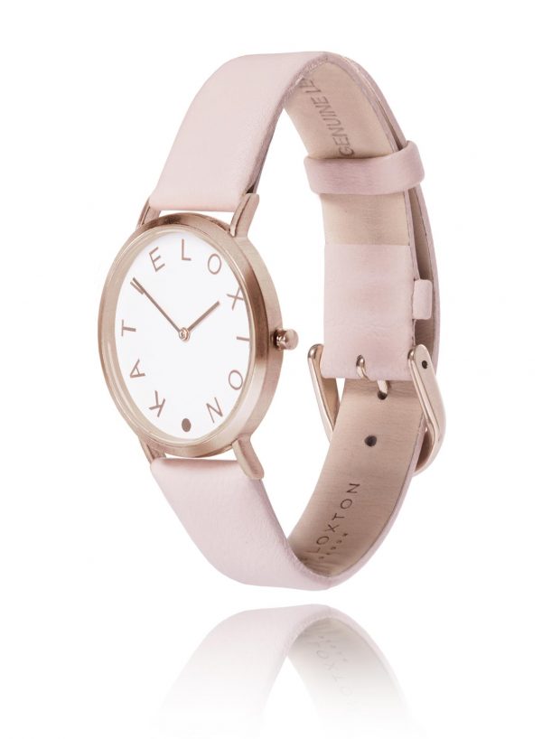 Katie Loxton - Lara Watch - Rose Gold Plated - Blush Pink Leather Strap