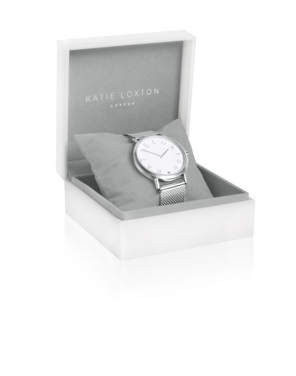 Katie Loxton - Rai Watch - Silver Plated Chain Mail Watch - Image 4
