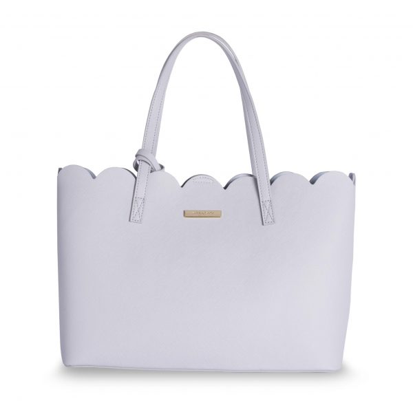 Katie Loxton - Pretty Poppy Scallop Handbag - Pale Grey - 26 x 35cm - Image 3