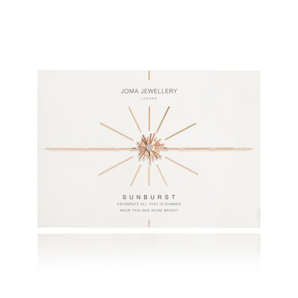 Joma Sunburst Gold Chain and Pendant Bracelet - Image 2