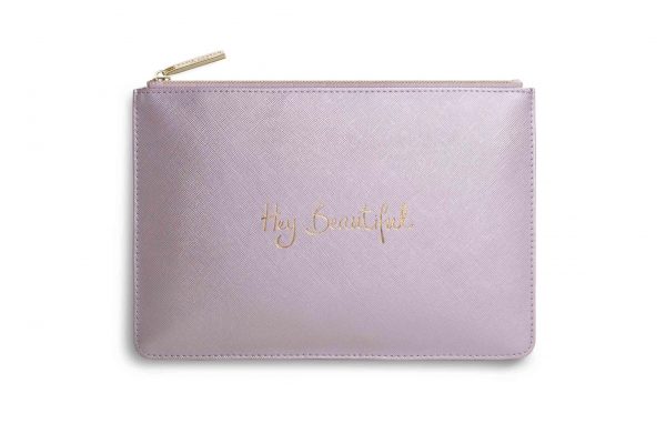 Katie Loxton - Perfect Pouch - Hey Beautiful - Metallic Pink - Image 2