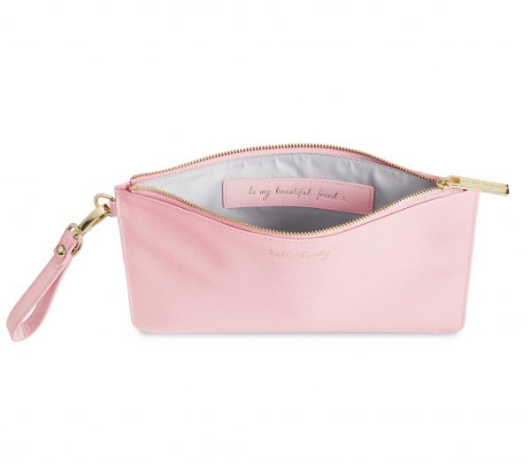 Katie Loxton - Secret Message Pouch - Hello Lovely/To My Beautiful Friend - Pink - Image 3