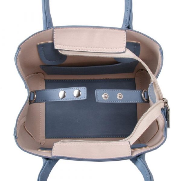 Designer Red Cuckoo London Grab/Shoulder Bag (Denim Blue) - Image 4