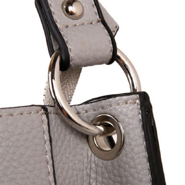 Red Cuckoo Single Handle Large Shoulder Bag (Silver) - Image 5