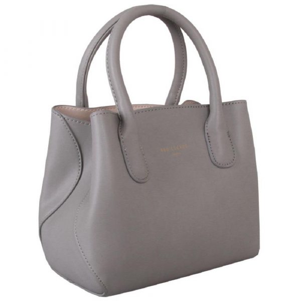 Womens Zipped Grab Bag Shoulder Cross Body Handbag Tote Bag Red Cuckoo (Grey) - Image 2