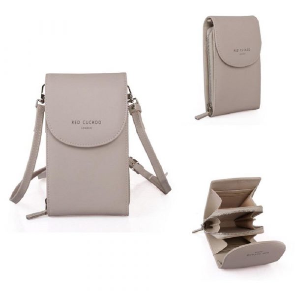 Red Cuckoo Cross Body Pouch in Beige 414 - Image 5