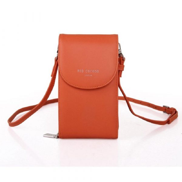 Red Cuckoo Cross Body Pouch in Orange 414 - Image 6