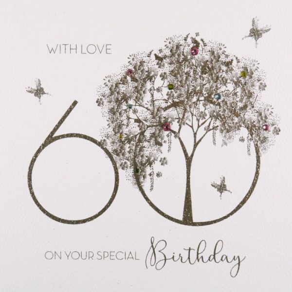 With Love on your Special birthday 60, Handmade Greeting Card by Five Dollar Shake GS22 - Image 2