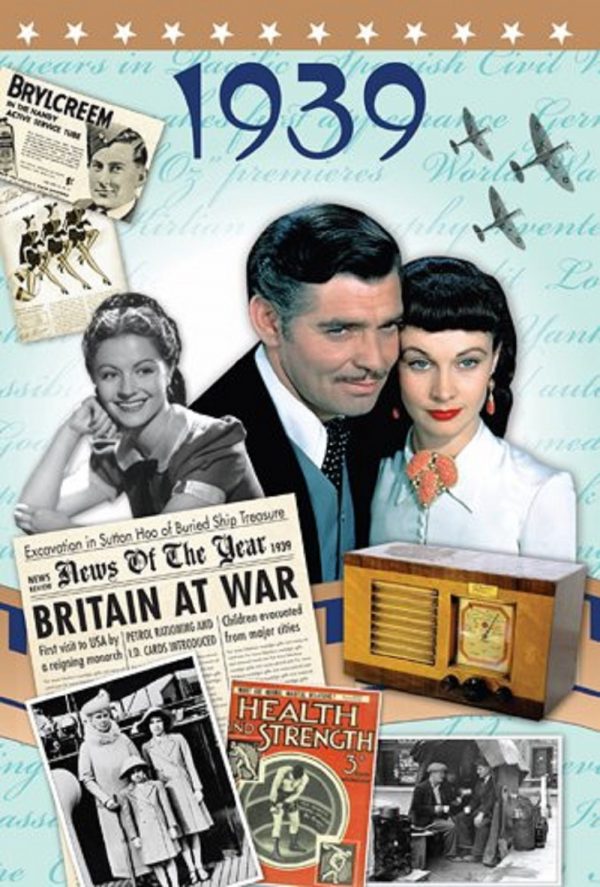 1939 Birthday Gift Idea - 1939 DVD Film and 1939 Birthday Card