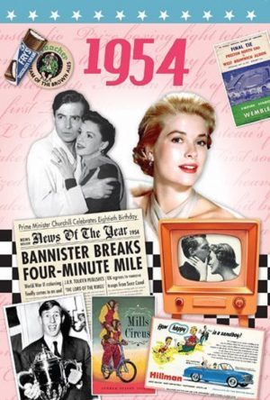 1954 Birthday Gift - 1954 DVD Film and 1954 Greeting Card