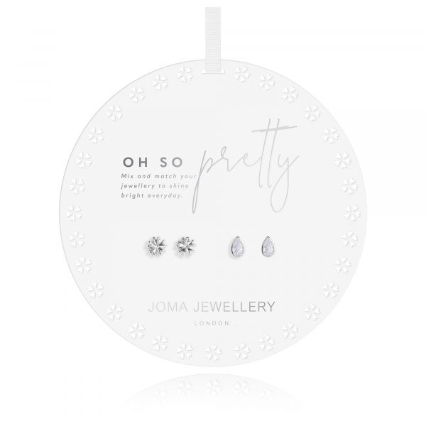 Joma Beautiful Bloom Flower Droplet Studs Earrings