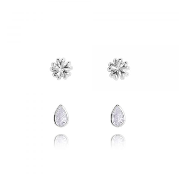 Joma Beautiful Bloom Flower Droplet Studs Earrings - Image 2