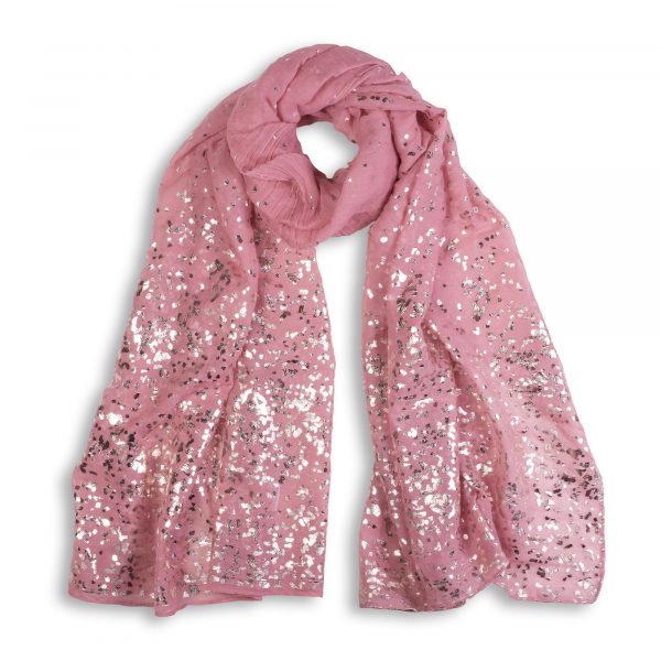Katie Loxton Blush Dipped Scarf Rose Gold Frayed Edge