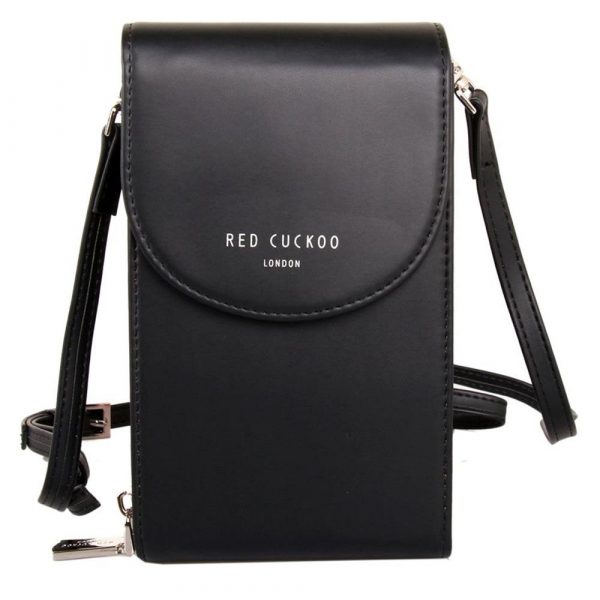 Red Cuckoo Cross Body Pouch in Black